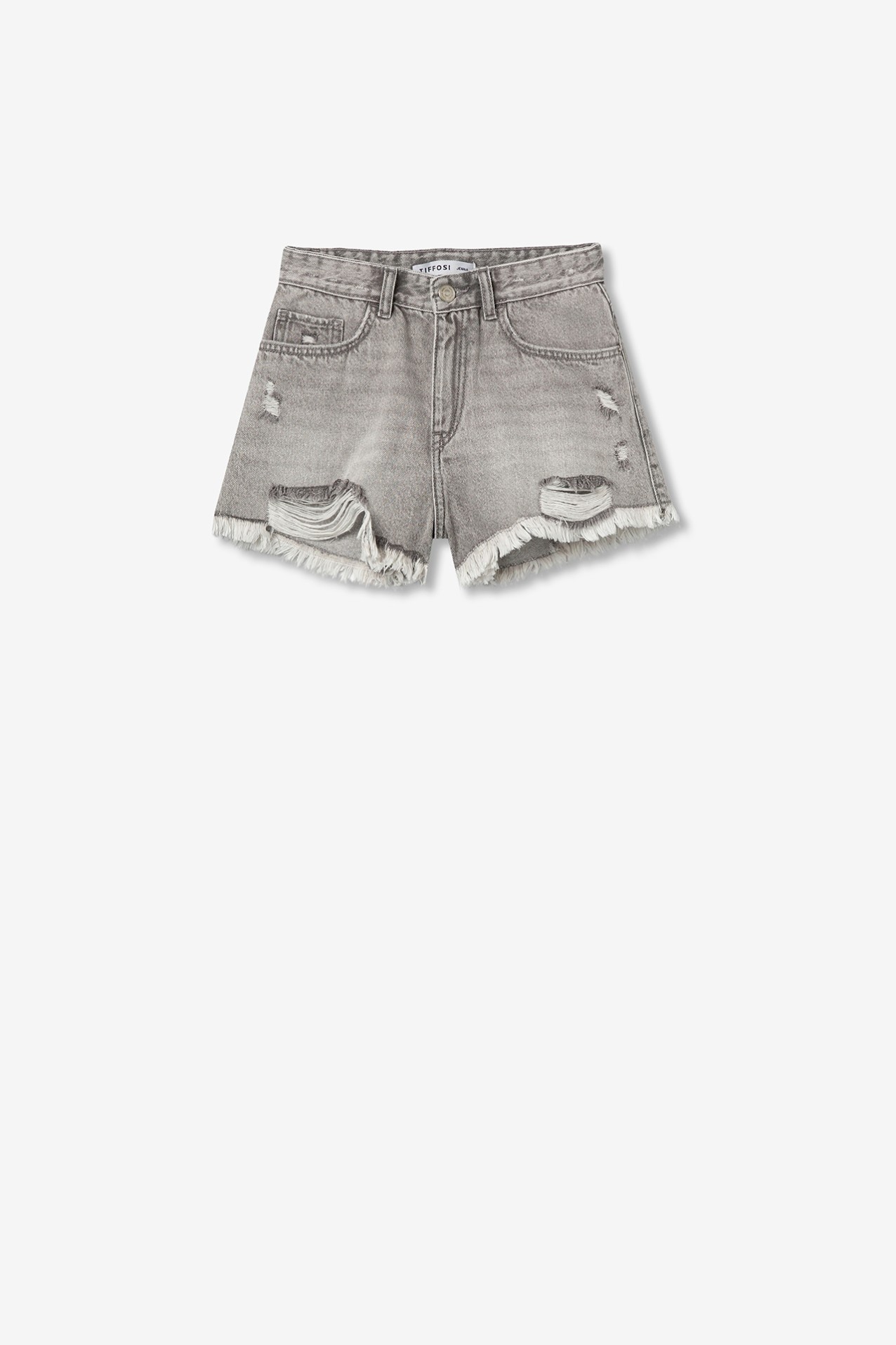 Distressed Denim Shorts