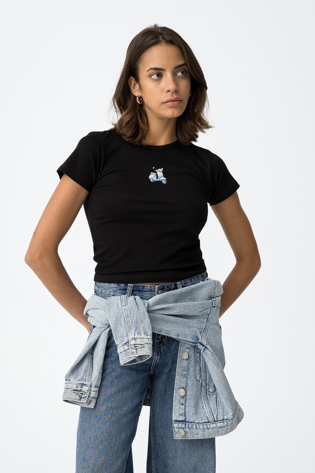 T-shirt Cropped Estampada