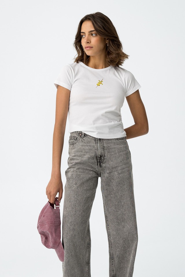 T-shirt Cropped Estampada