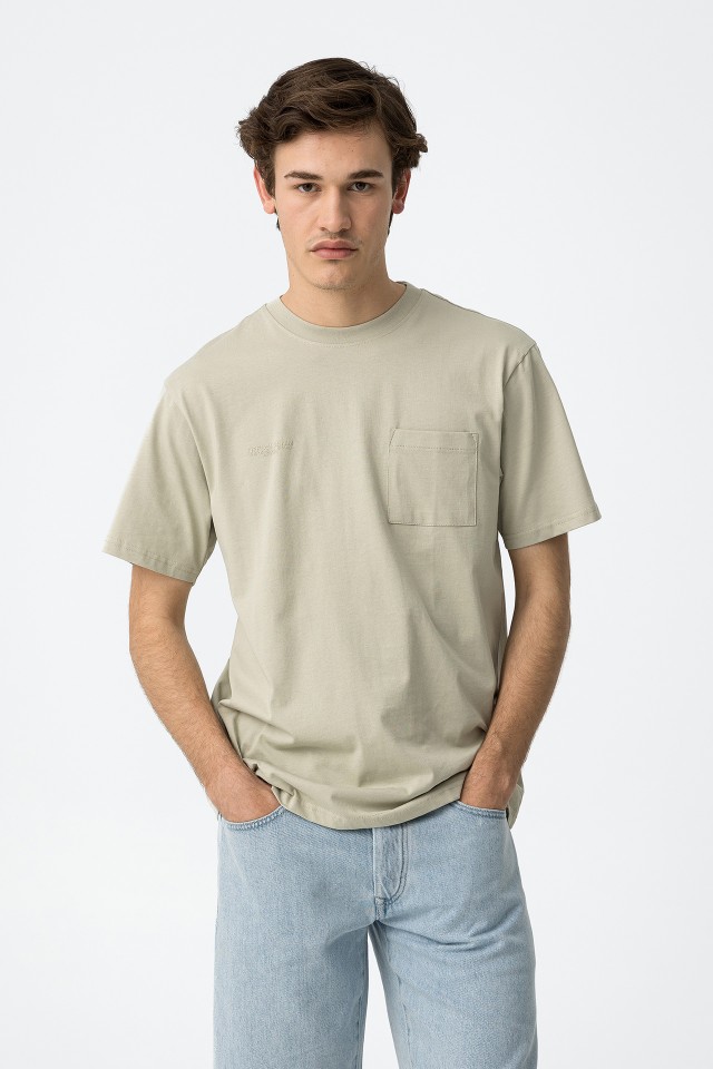 T-shirt with Printed Pocket