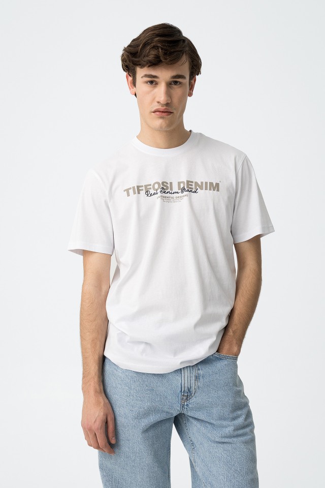 T-shirt com Estampado Frontal com Volume