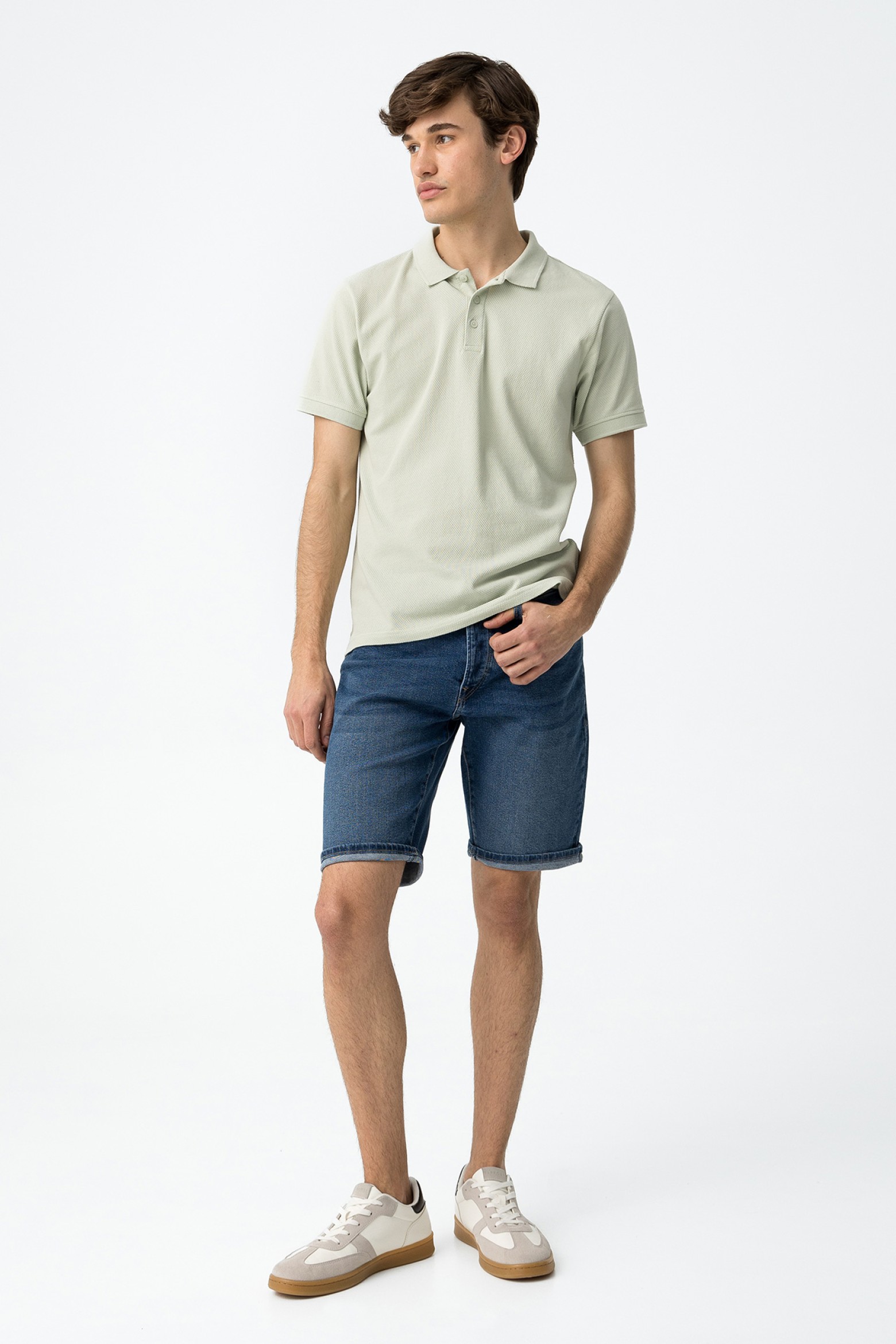Slim Fit Denim Shorts