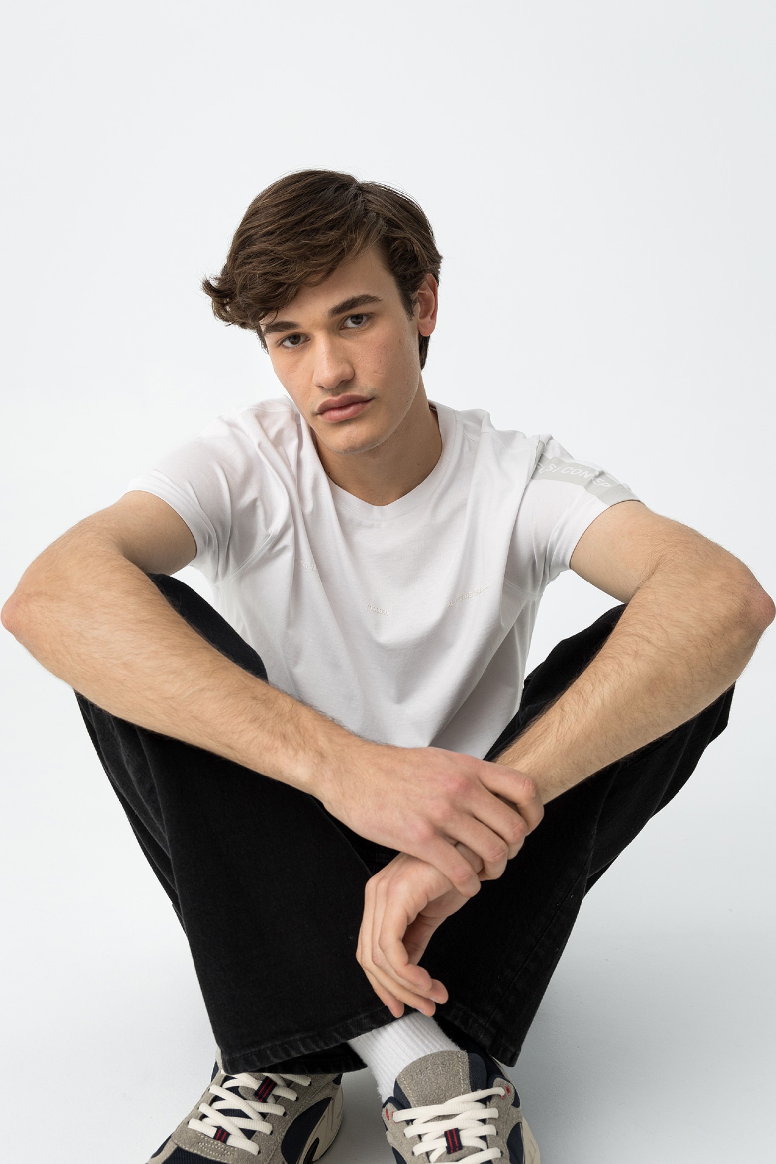 T-shirt with Print in the Same Tone