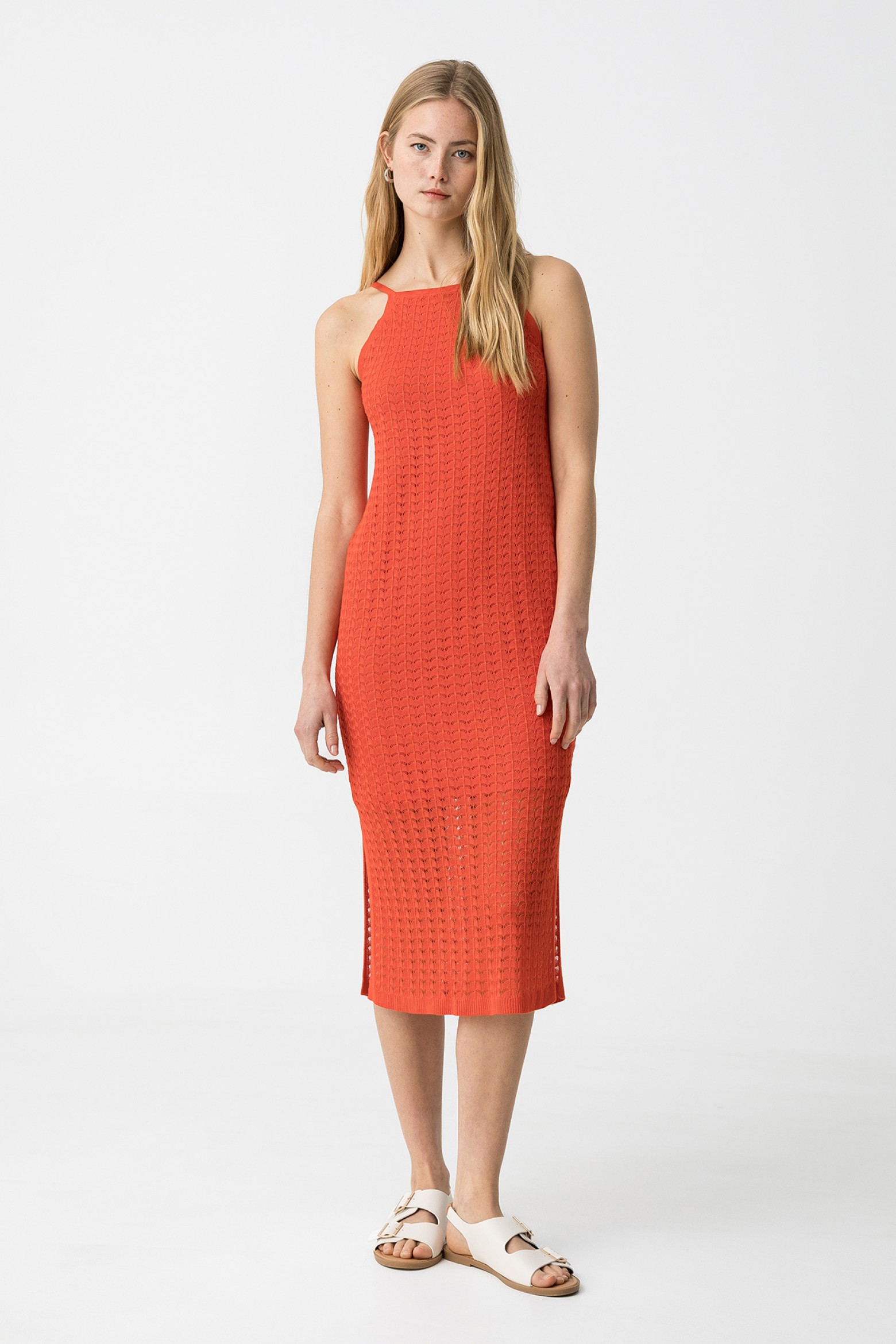 Openwork Mesh Dress