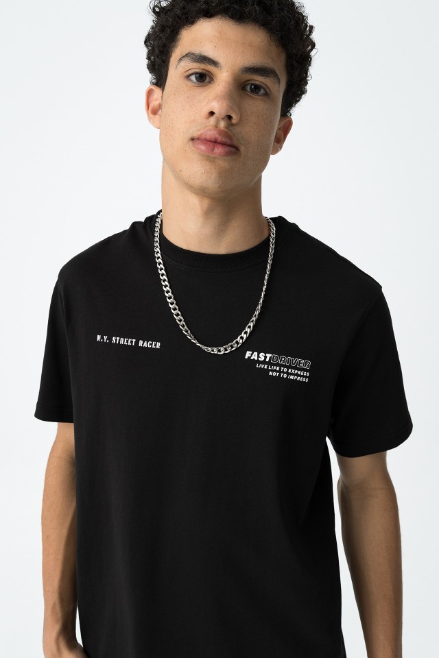 Fast Driver Theme Printed T-shirt
