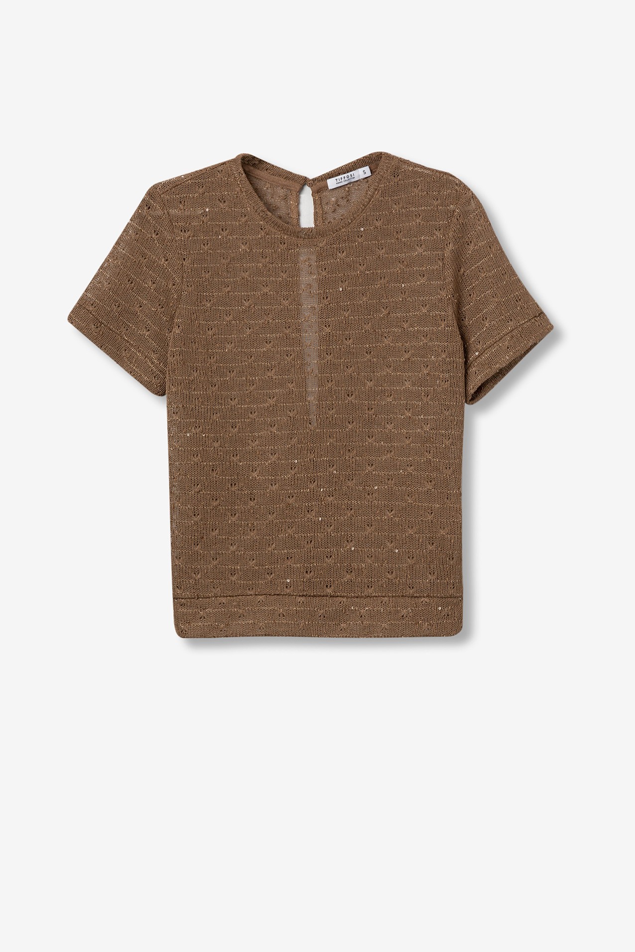 Sparkly Knit Backless T-shirt