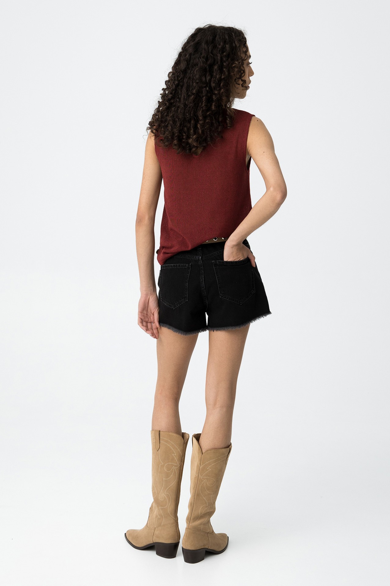 Shorts vaqueros negros