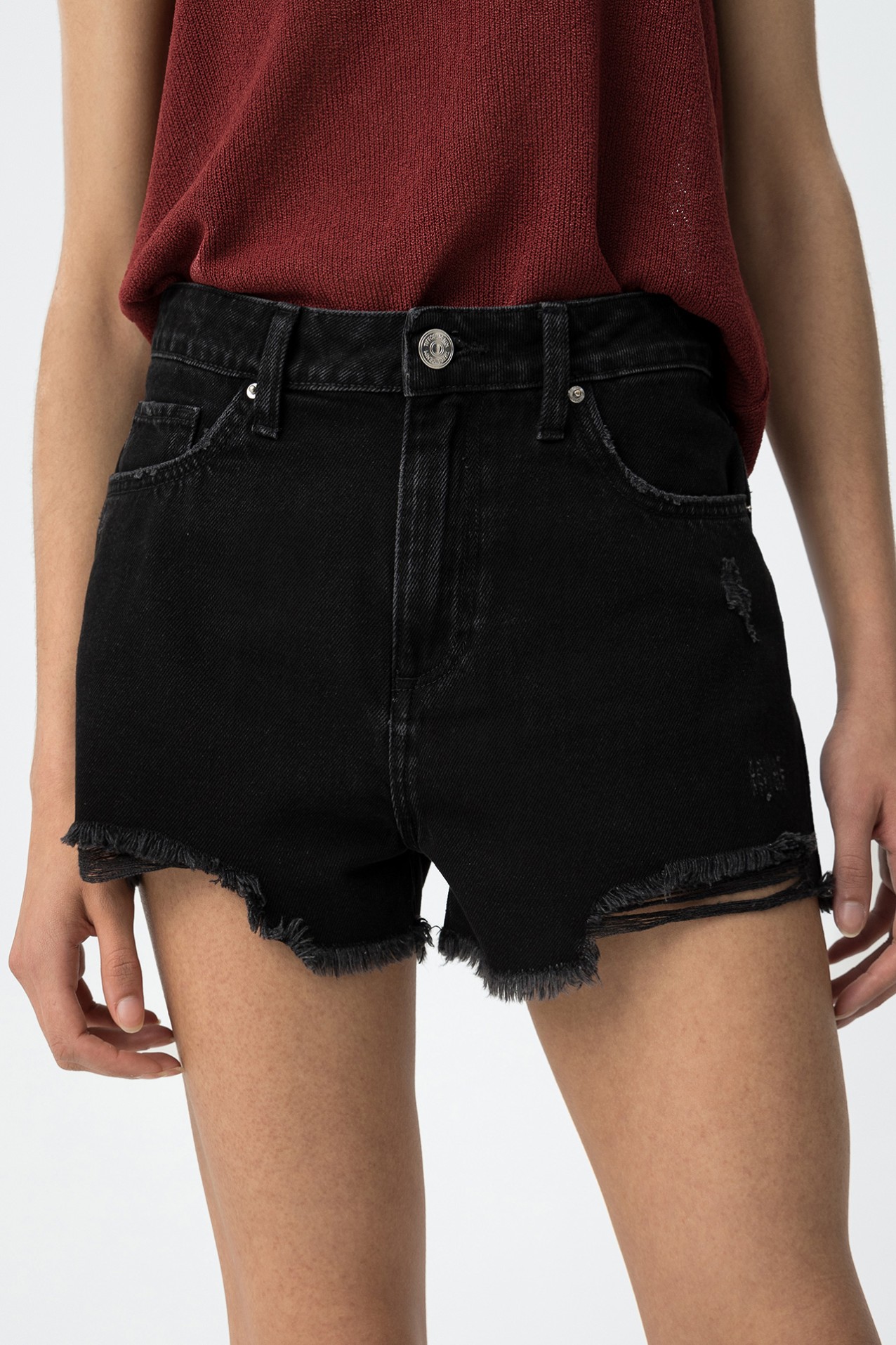 Shorts vaqueros negros