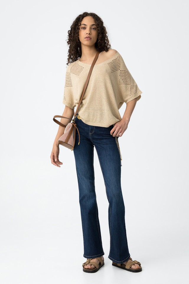 Dark Blue Flared Jeans