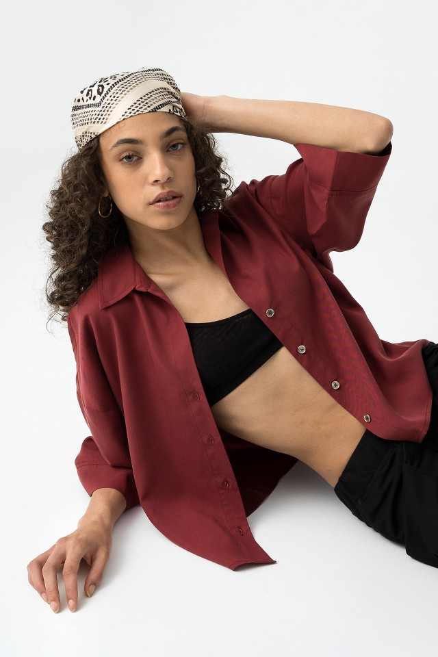 Satin Relaxed Fit Shirt