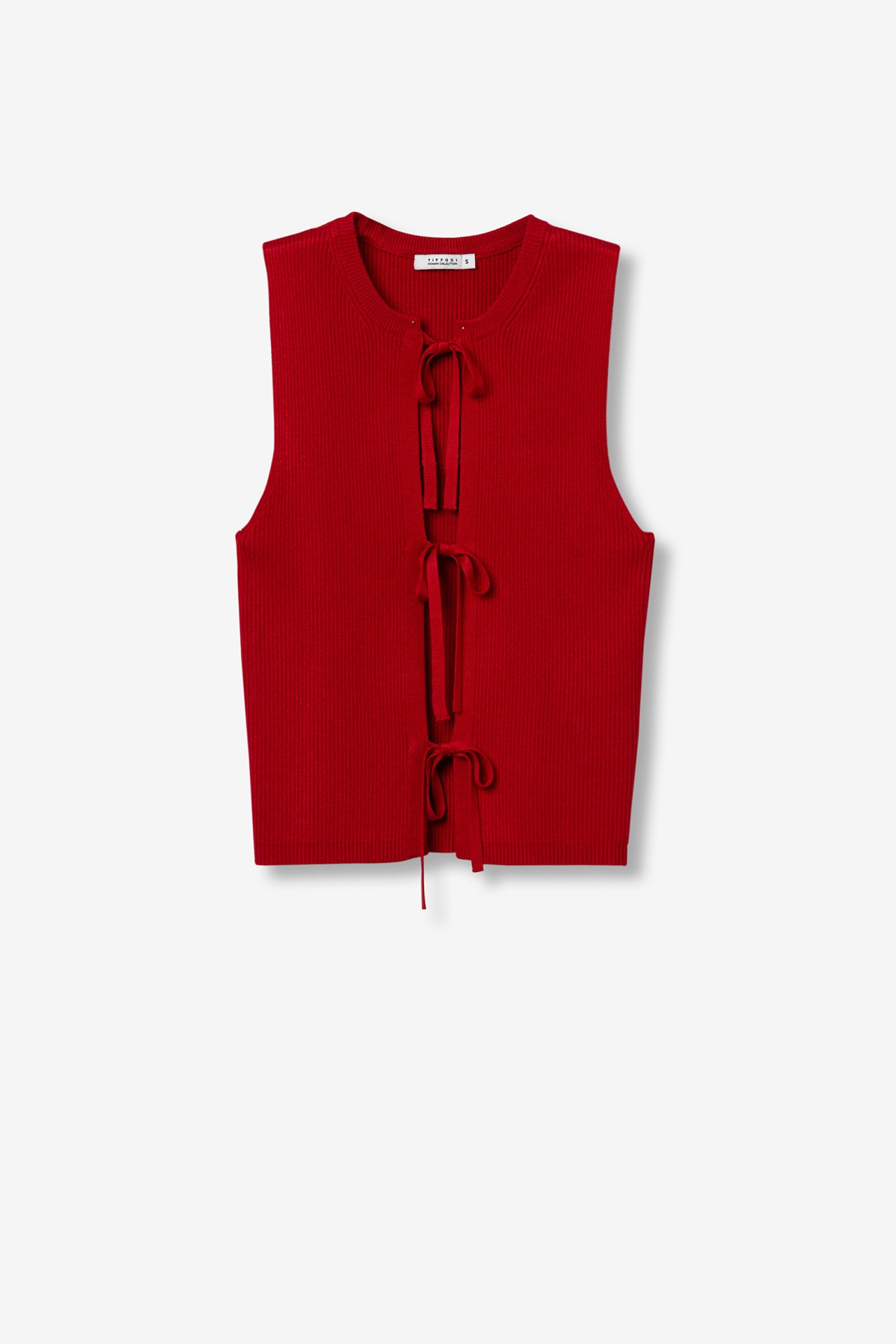 Colete de Malha canelada com Laos