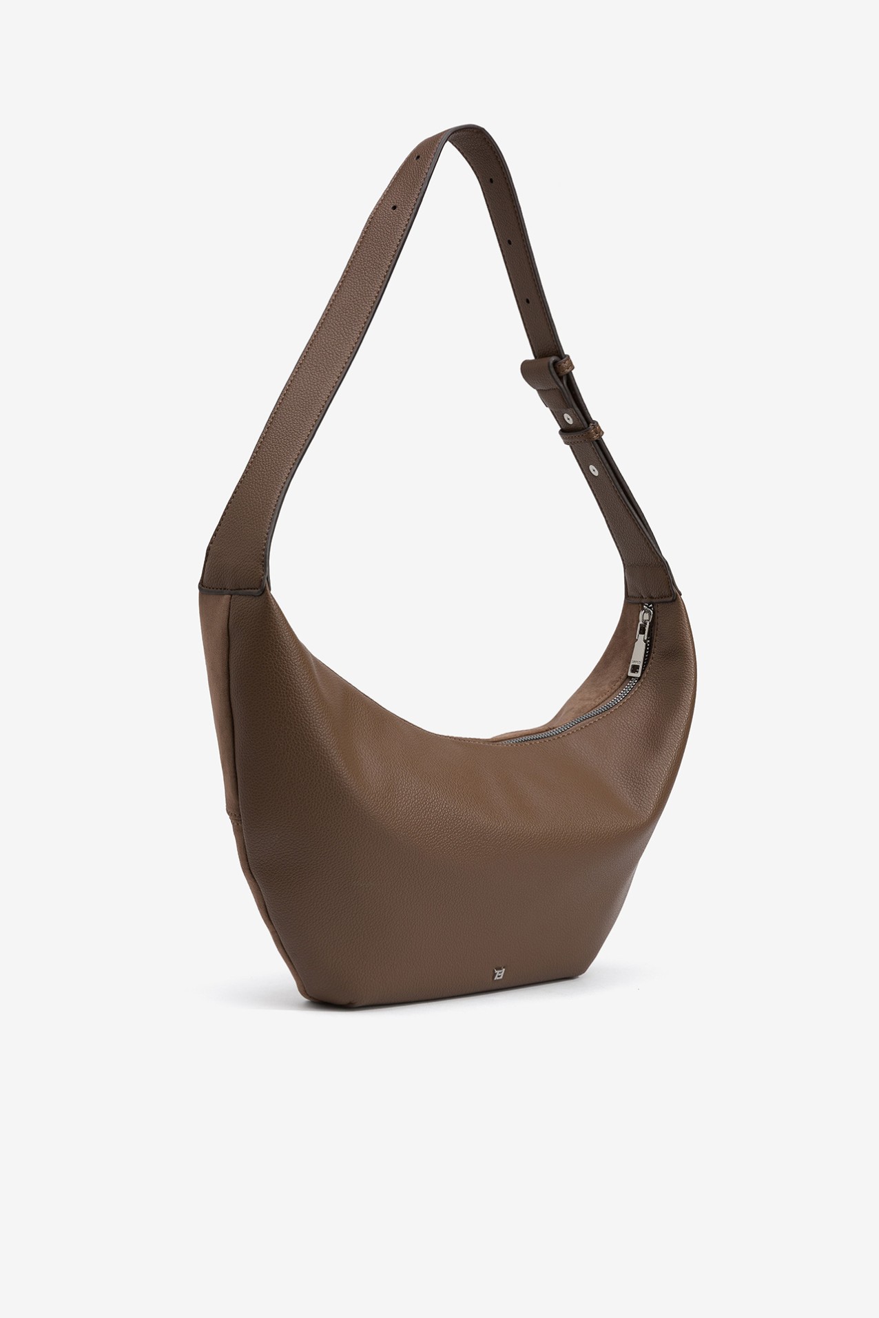 Suede and Leather Shoulder Bag