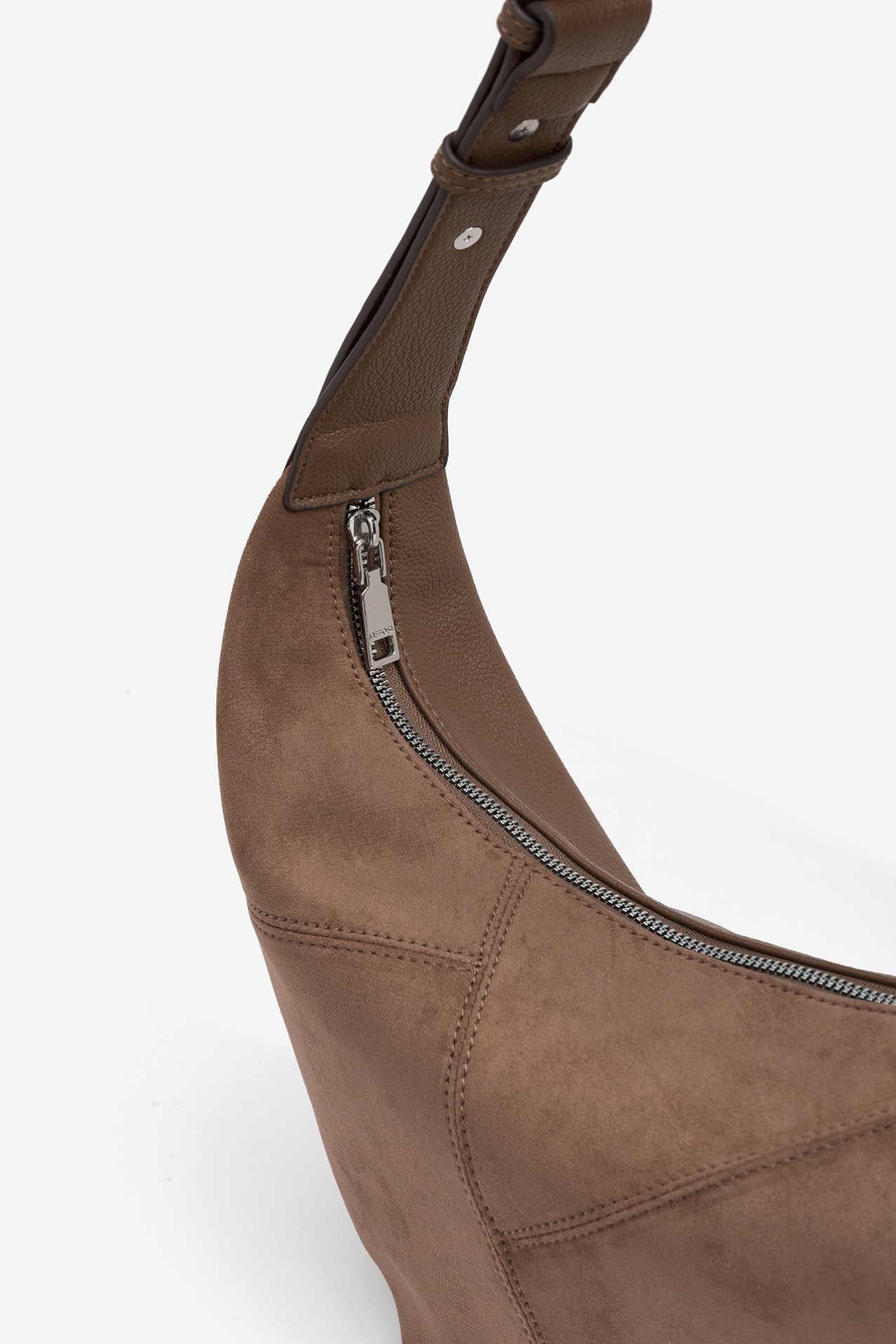 Suede and Leather Shoulder Bag