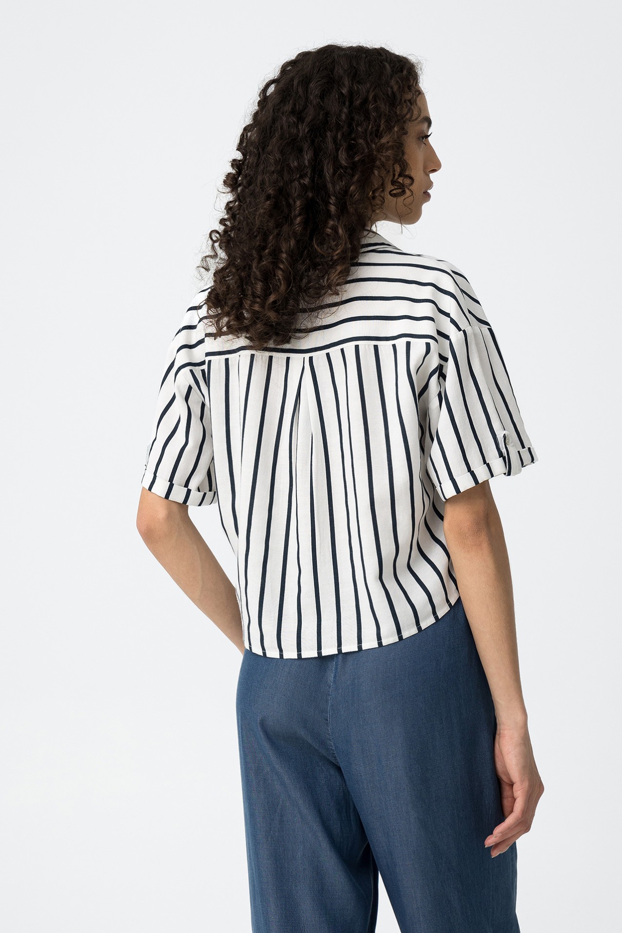 Camisa Manga Corta con Lino