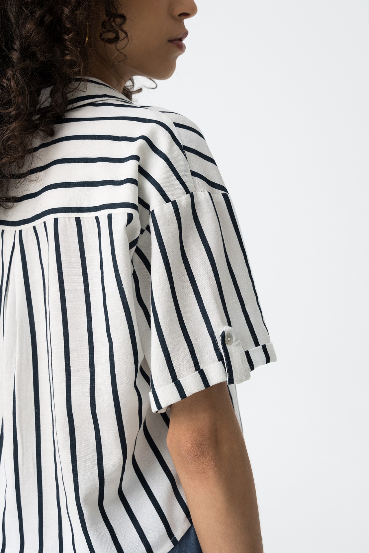 Camisa Manga Corta con Lino