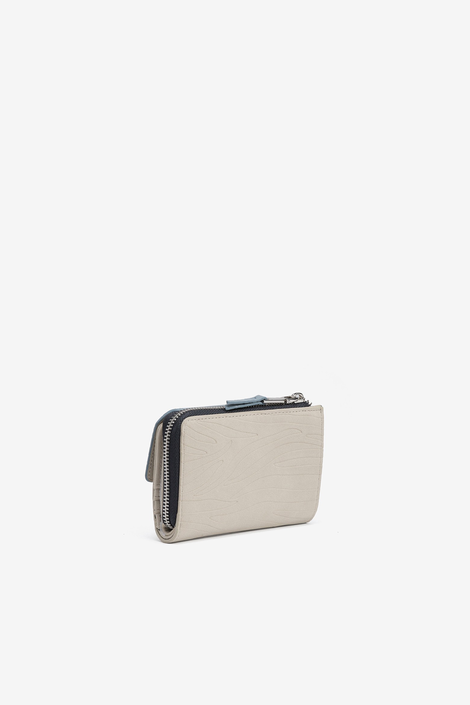 Medium Coin Purse with Suede Effect