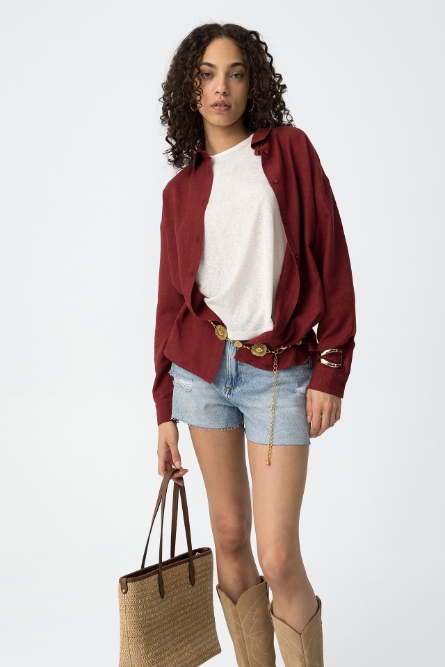 Denim Shorts with Pockets