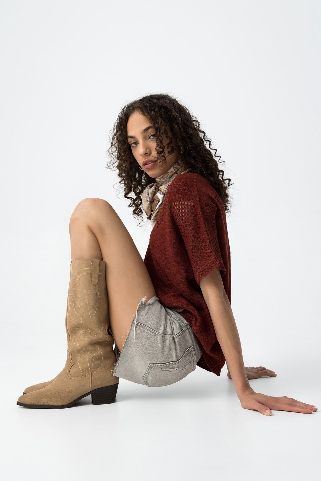 Shorts denim rasgados