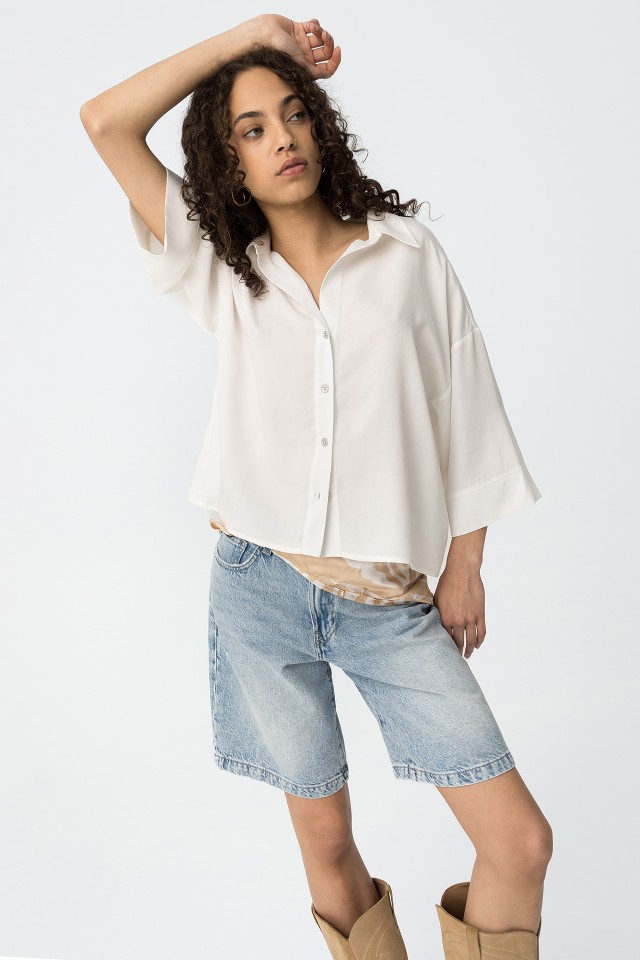 Satin Relaxed Fit Shirt