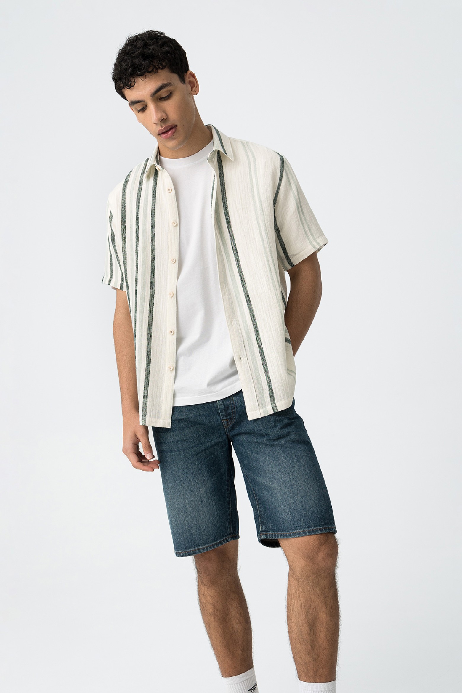 Regular Fit Denim Shorts