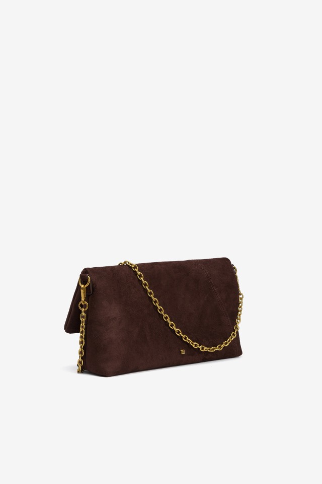 Suede Effect Shoulder Bag