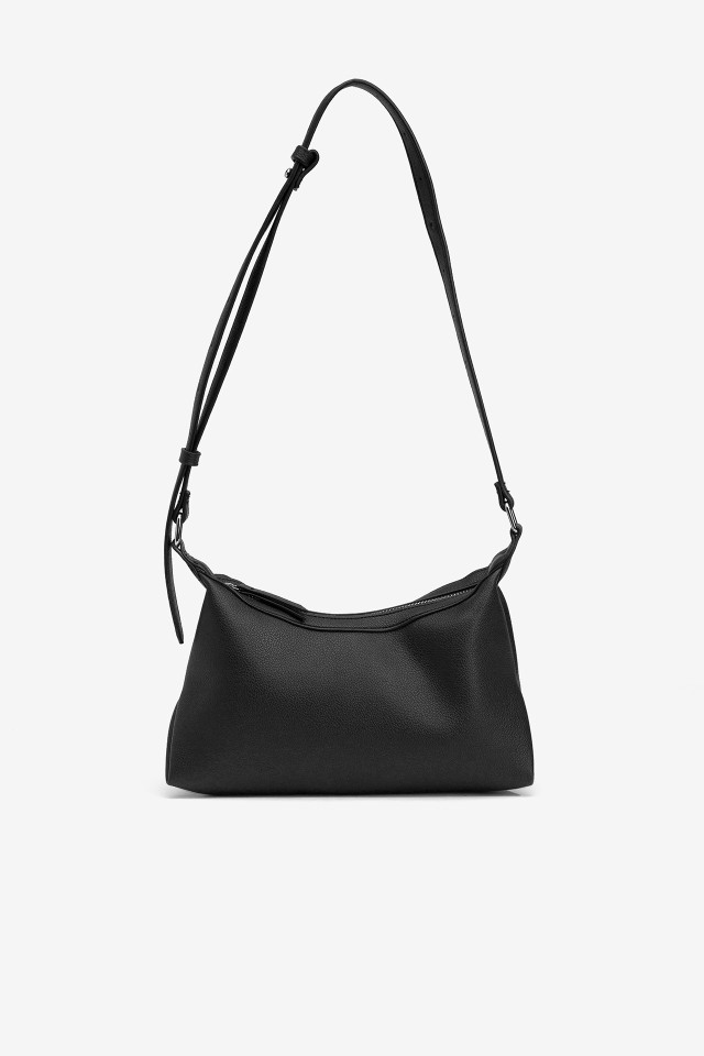 Leather effect shoulder bag