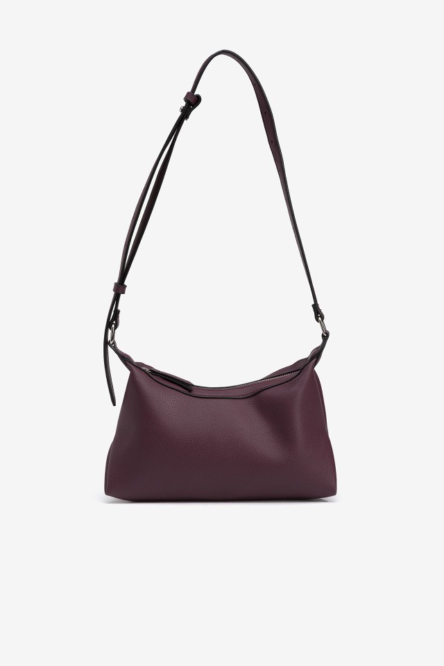 Leather effect shoulder bag