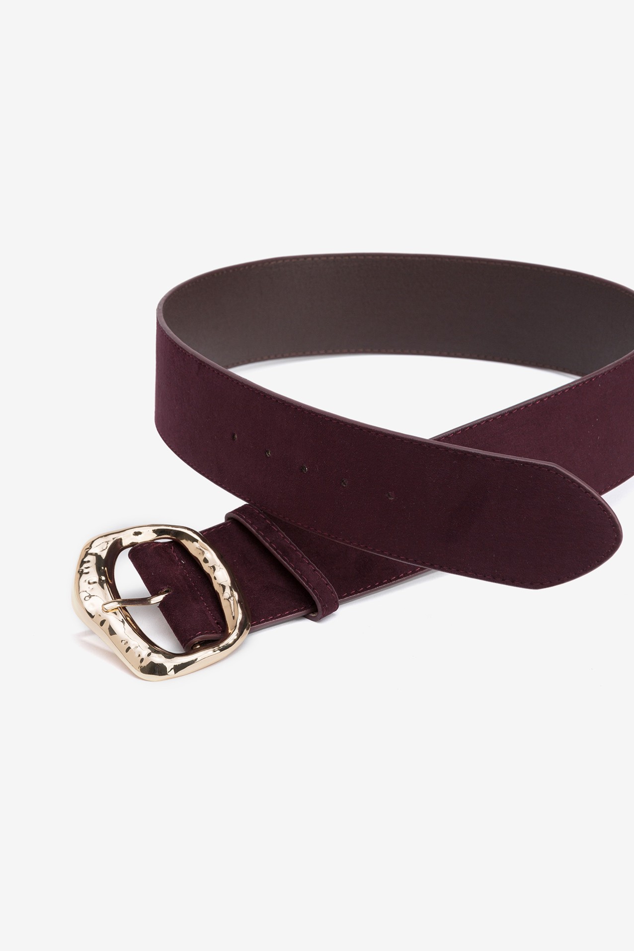 Cinturn burdeos con hebilla
