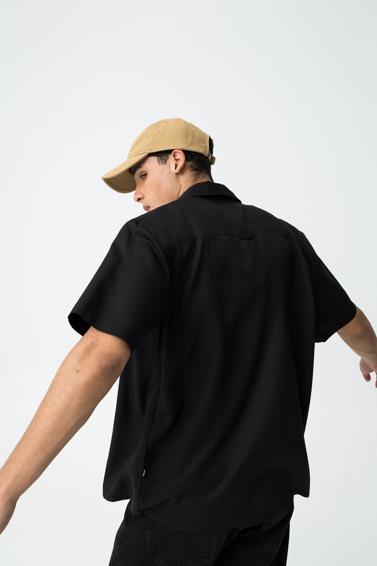 Black Relaxed Short Sleeve Shirt