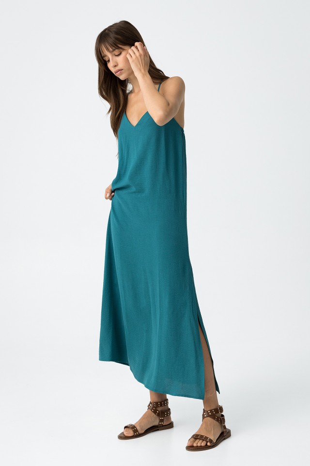 VESTIDO DE TIRANTES LARGO