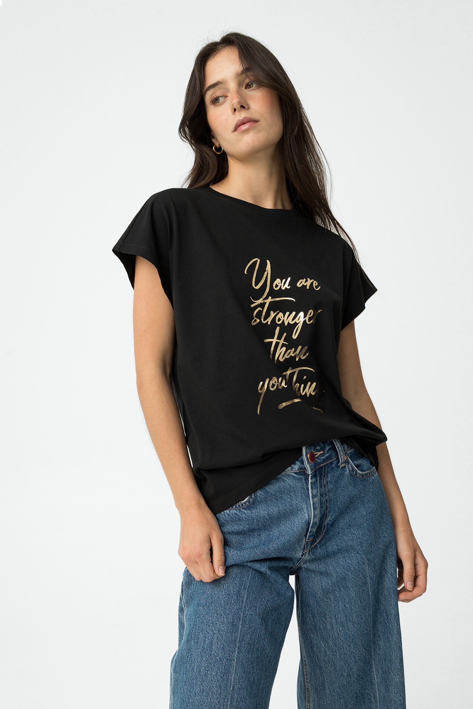 T-shirt com Estampado Frontal