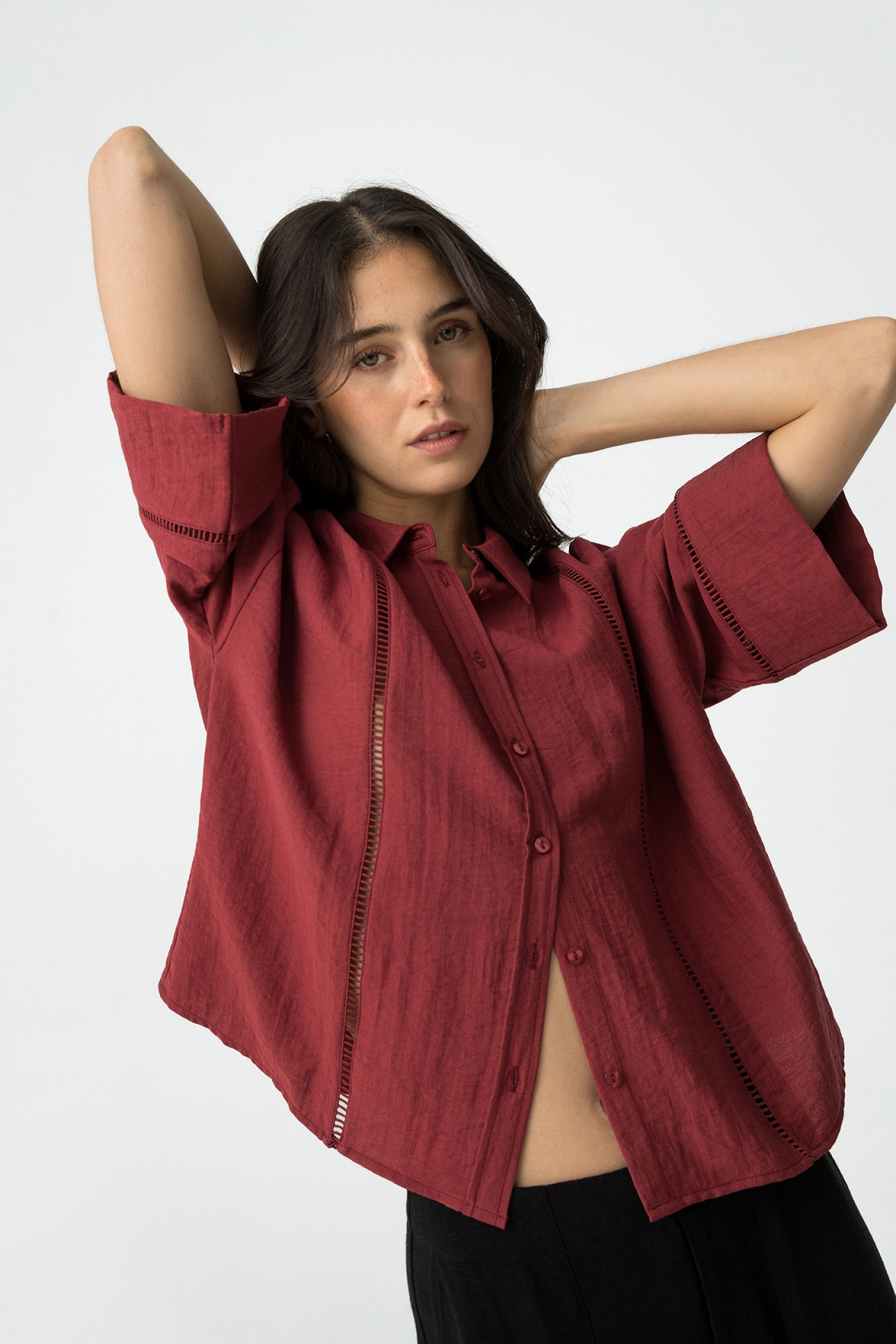 Shirt with Seam in Openings