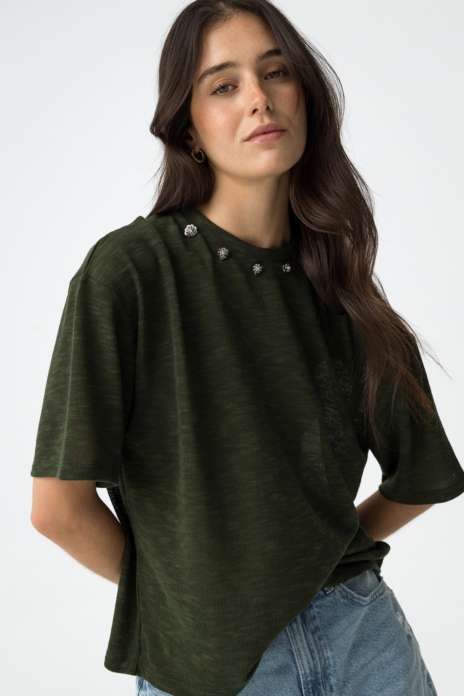 Camisola de Malha com Aplicaes