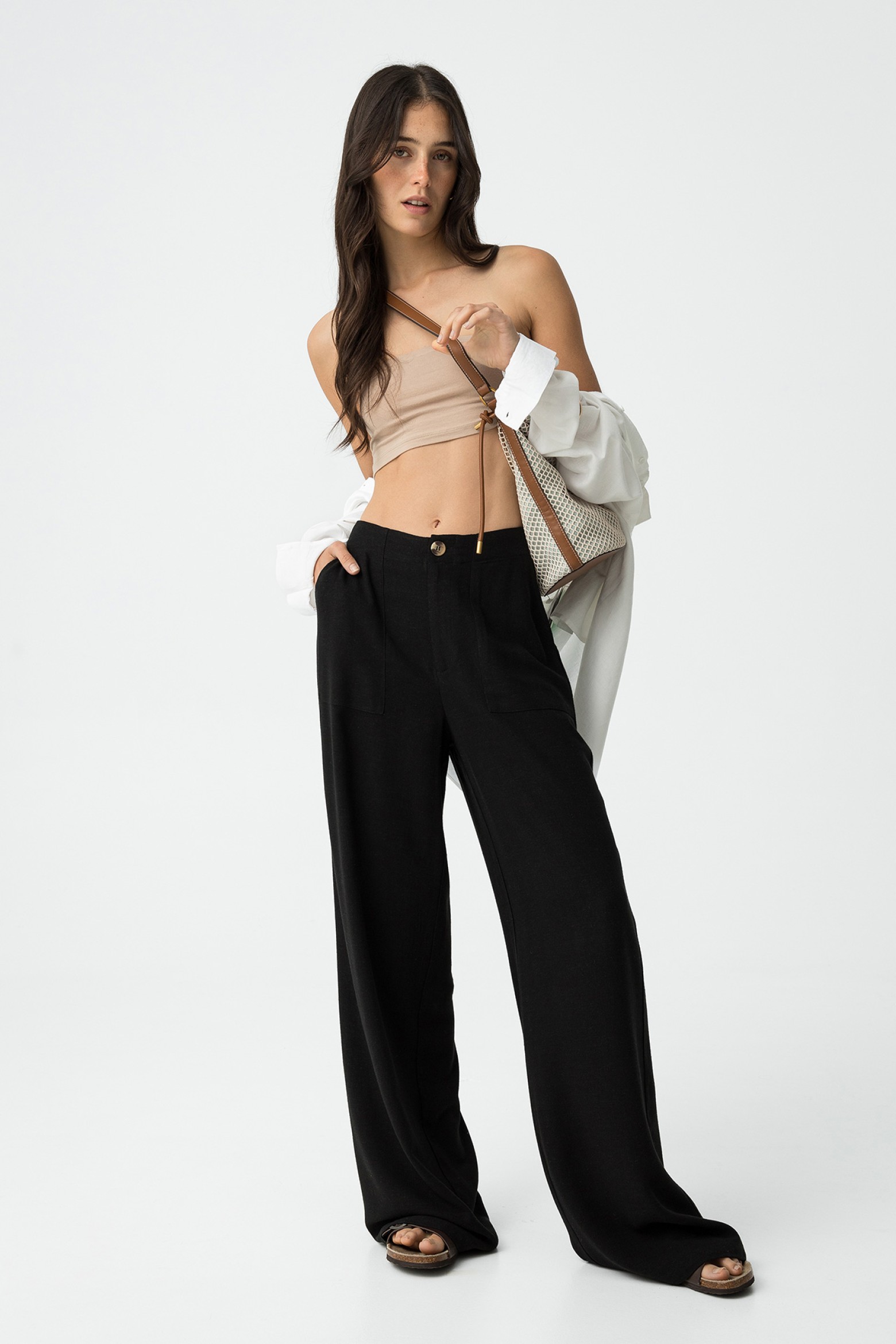 Wide Leg Linen Pants