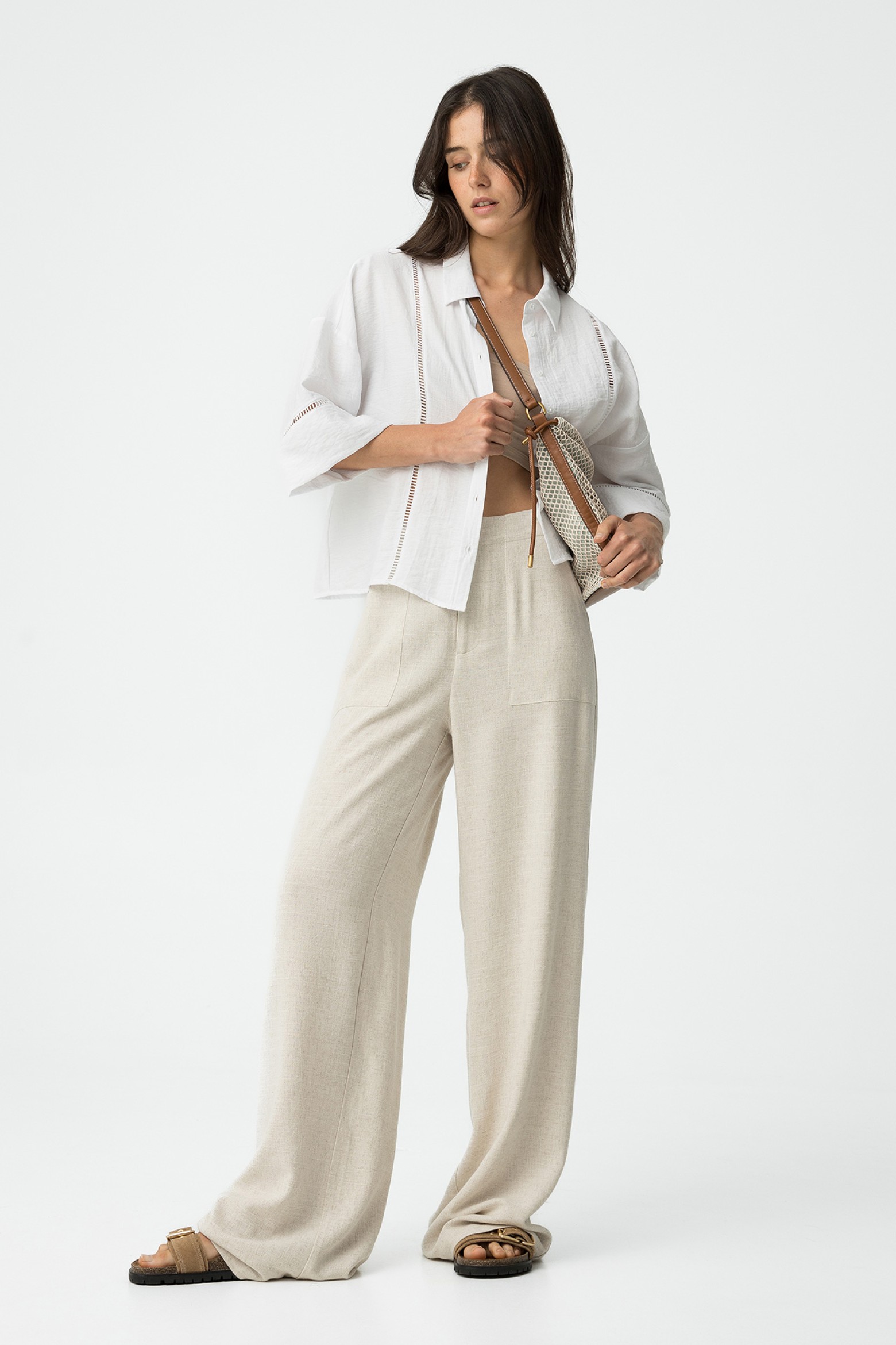 Calas com Linho Wide Leg