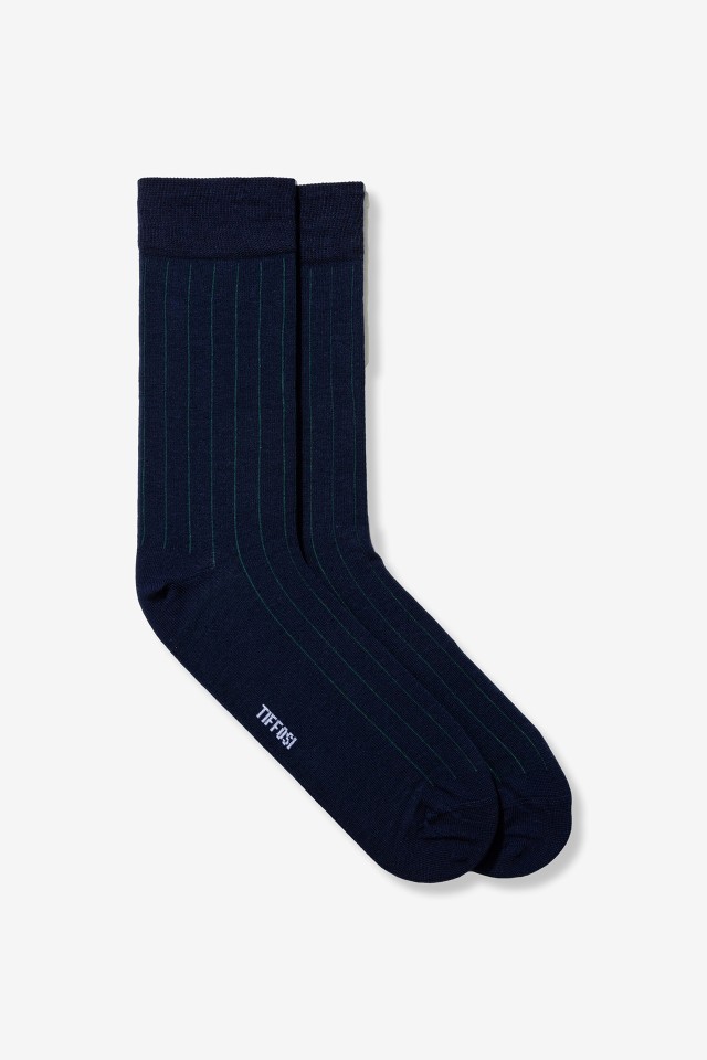 Meias Azul Escuro Cl�ssicas