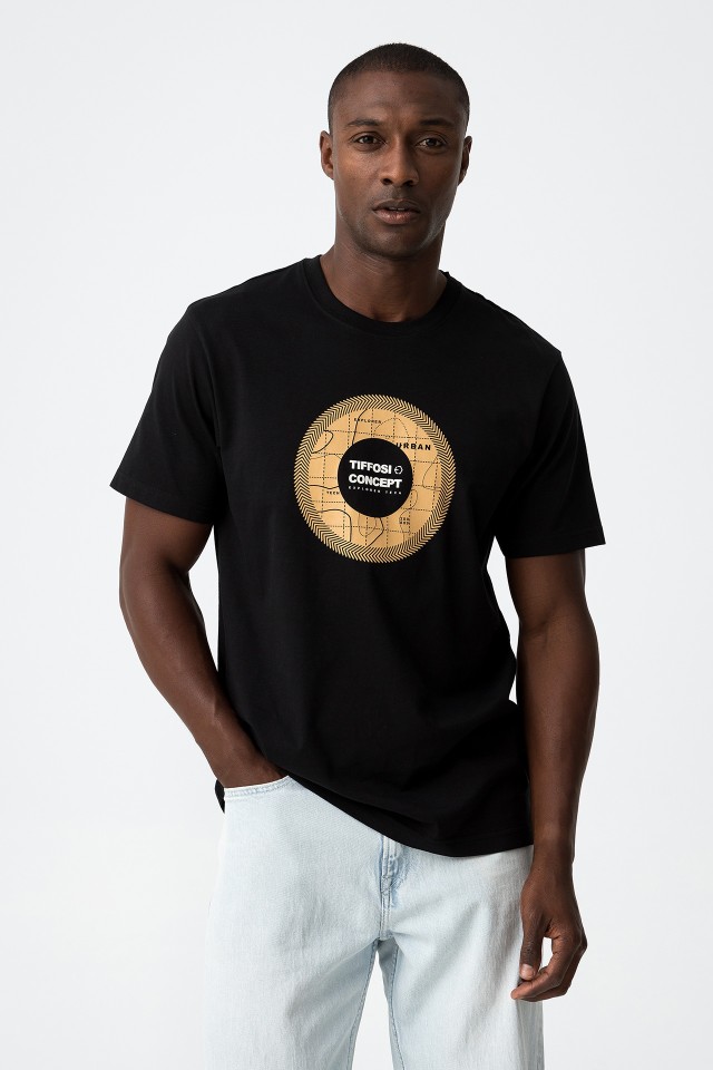 Printed T-Shirt With Embossing