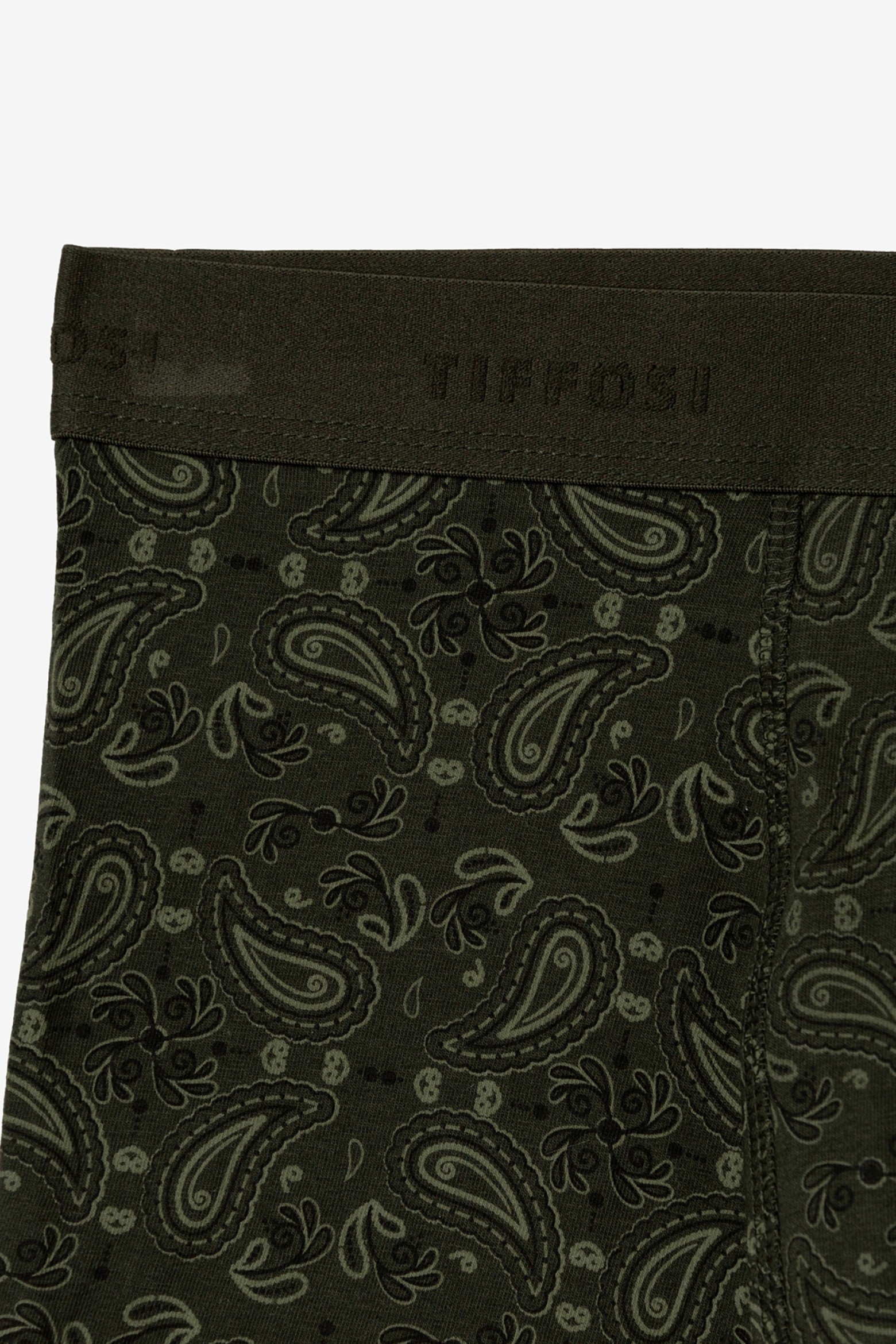 Dark Green Paisley Boxers