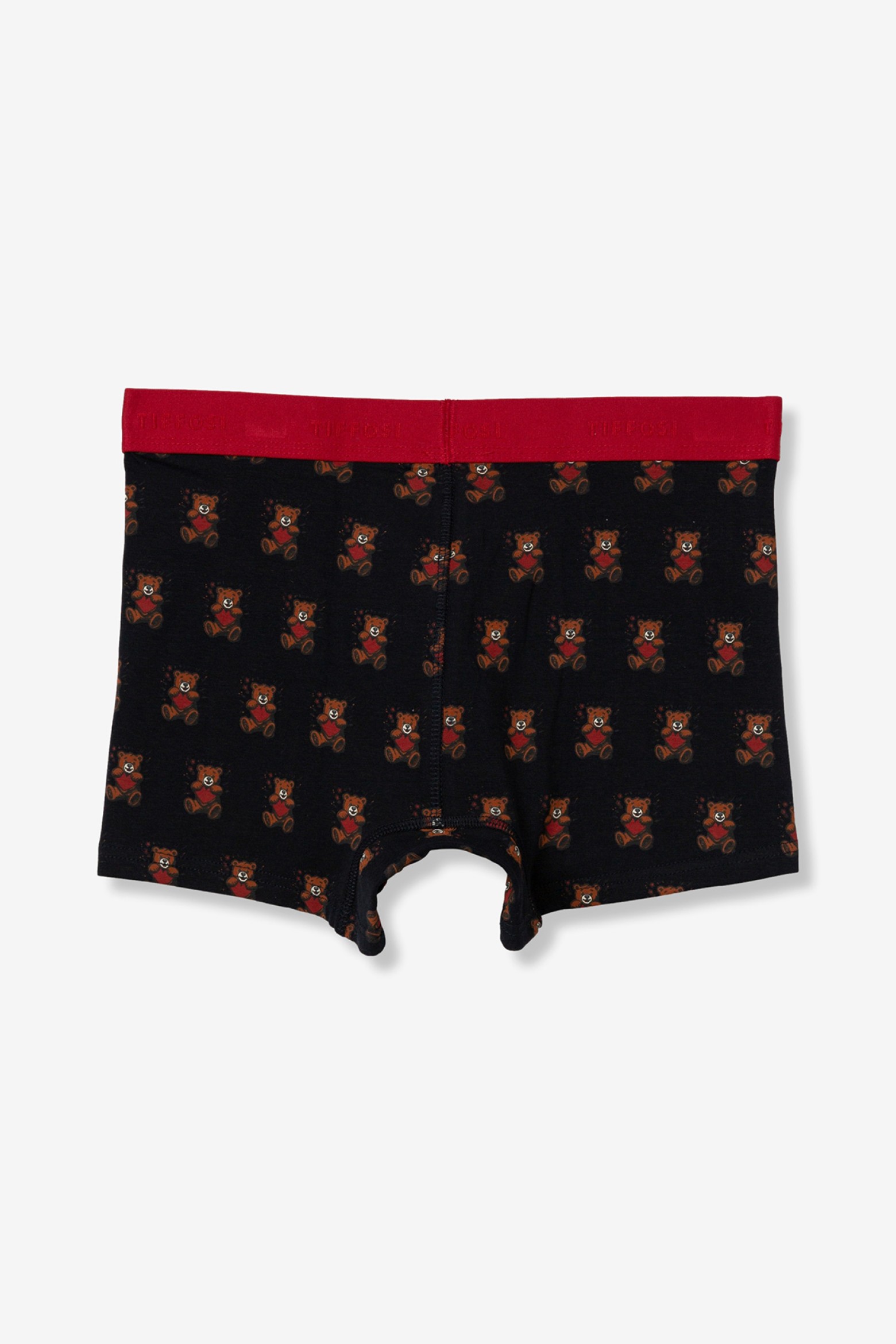 Bear Patterned Black Boxers