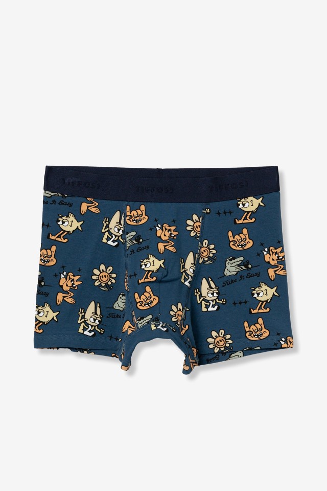 Boxers estampados azul oscuro