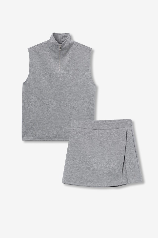 Casaco cinzento melange relaxed