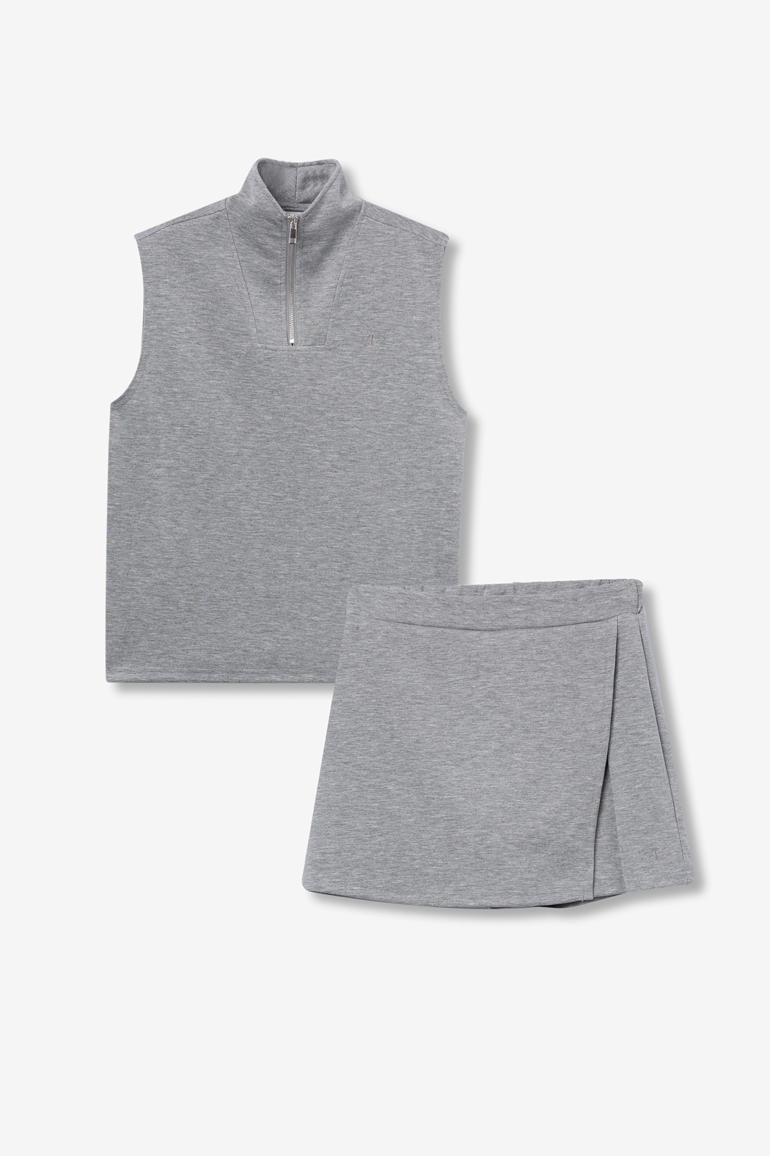 Casaco cinzento melange relaxed