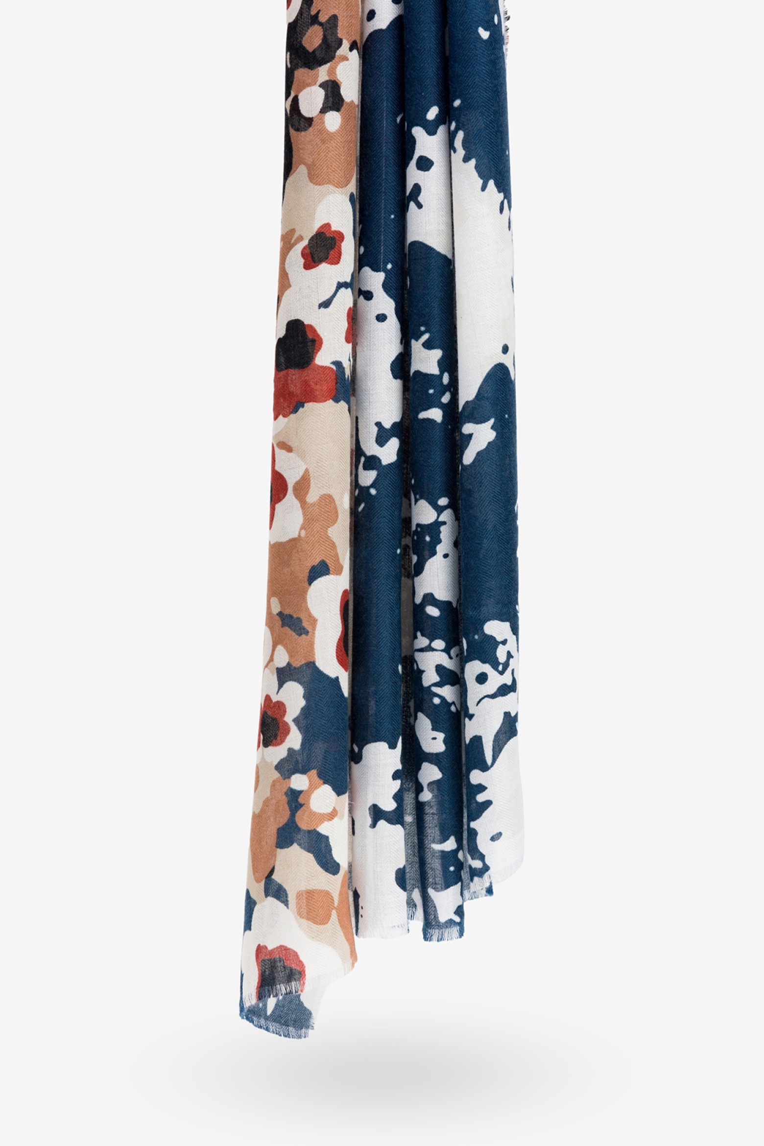 Deep Blue Printed Scarf