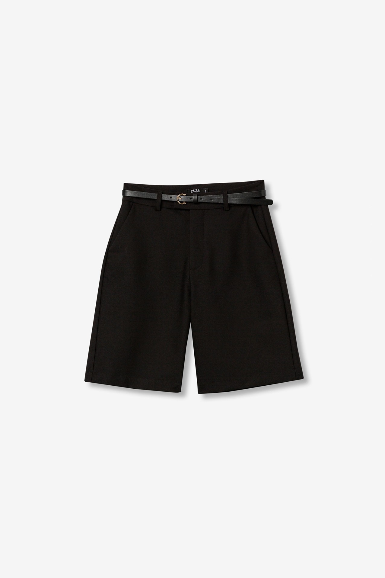Regular Fit Bermuda Shorts with Belt