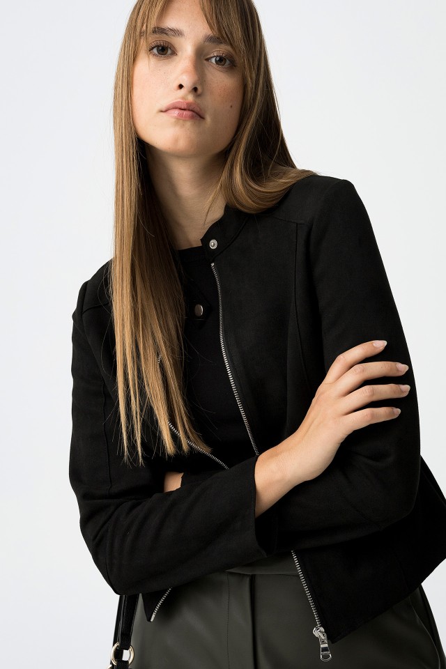 Suede Effect Jacket
