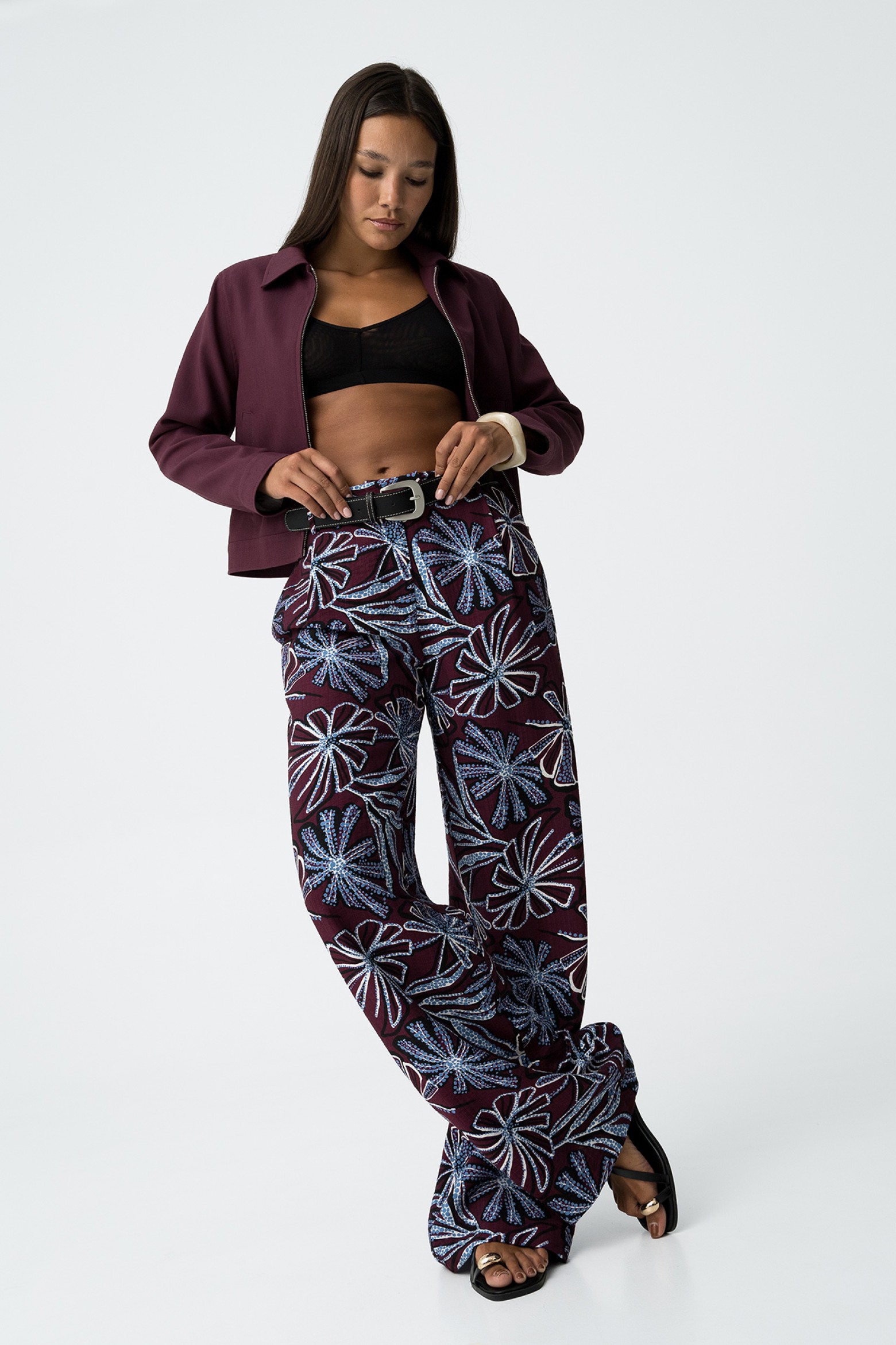 Pantalones fluidos estampados