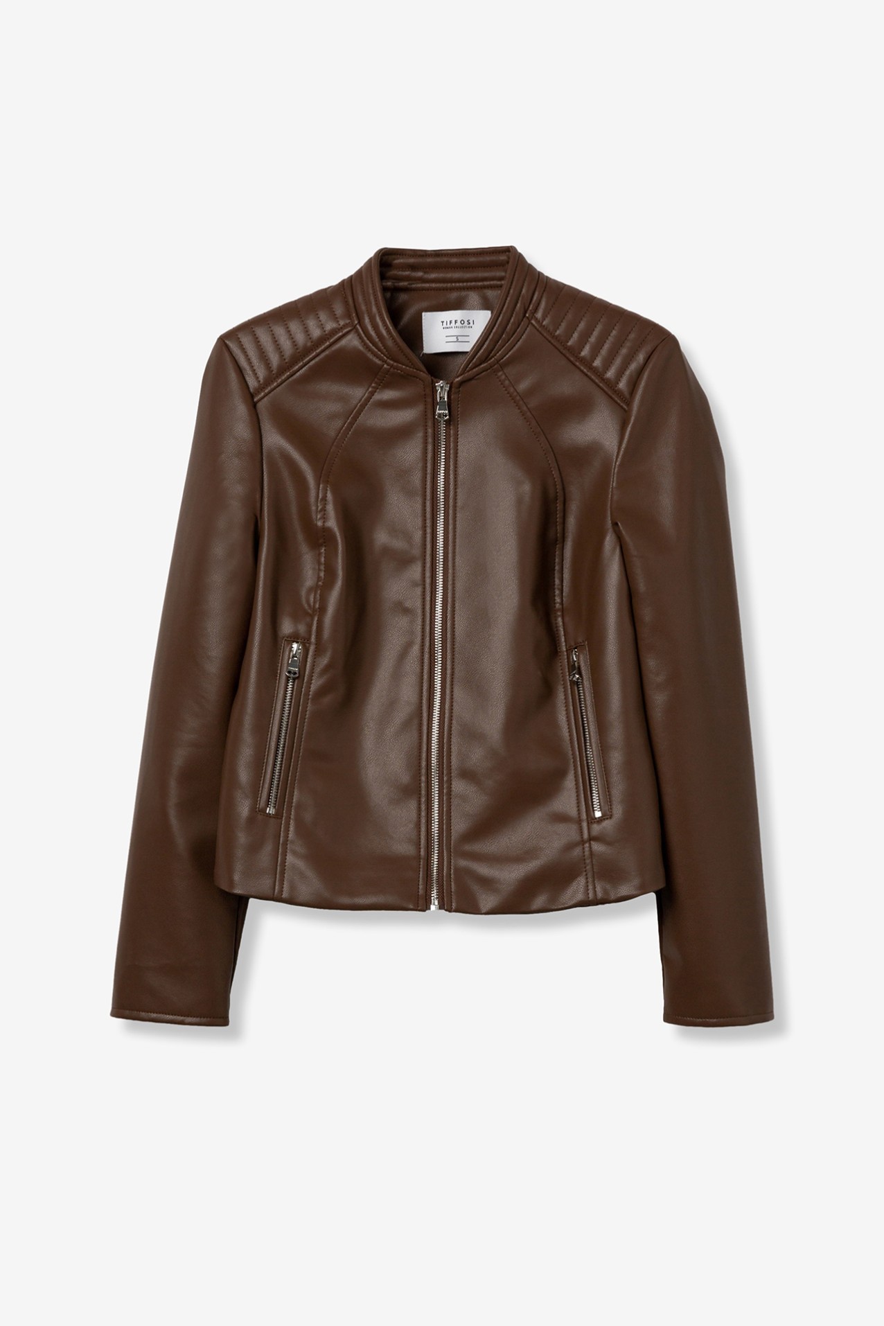 Brown Faux Leather Jacket