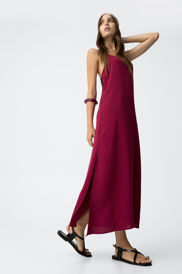 VESTIDO DE TIRANTES LARGO