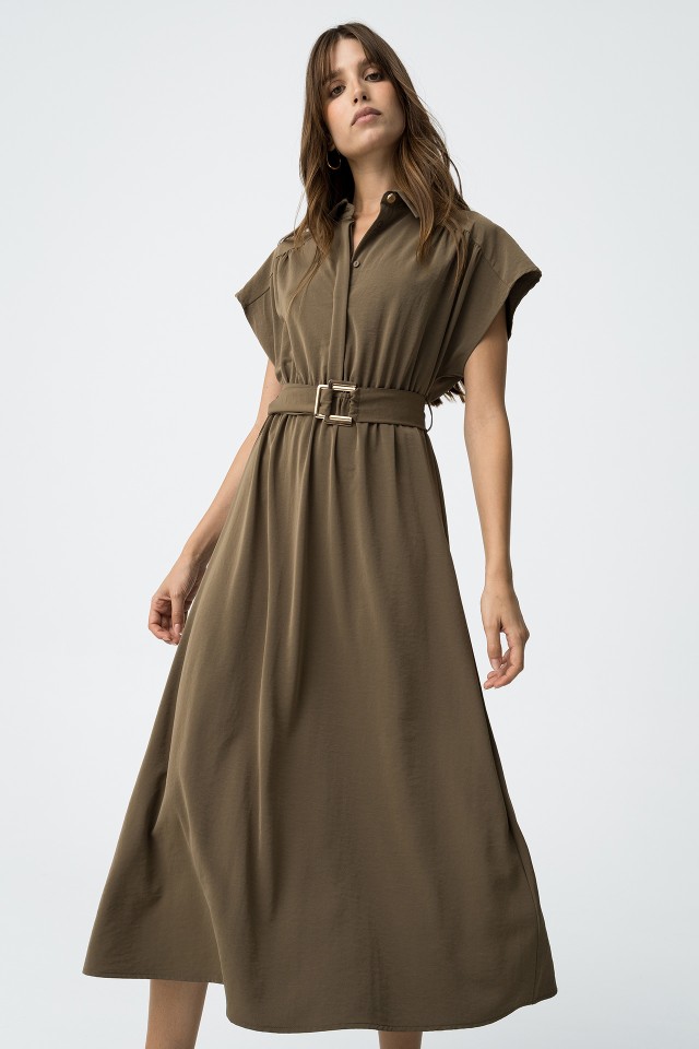 Vestido Camisero con Cinturn