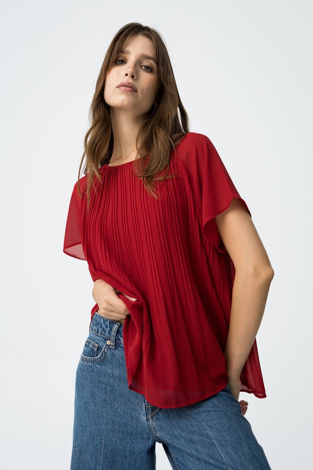 Blusa Plissada